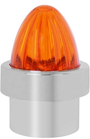 GG Grand General 94760 bernsteinfarbene Chrom-Aluminiumkappe und bernsteinfarbene Wassermelonen-Linse für 2,5 cm Stoßstangen-Führung.