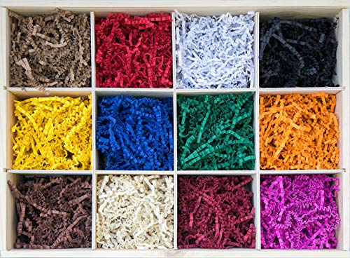 5 KG PresentFill® Füllmaterial Diamant Weiß - umweltfreundliches Polstermaterial aus 100% Recycling Papier für Geschenke Pakete Versand - Verpackungsmaterial zum Verpacken Füllen | Polstern I Deko
