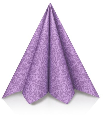 GRUBly® Servietten LILA, VIOLETT, Stoffähnlich [50 Stück], Hochwertige lila Tischdekoration für Hochzeit, Geburtstag, Feiern, 40x40cm, 1/4 Falz, AIRLAID QUALITÄT