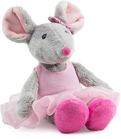 Schaffer 5652 - Plüsch Ballett-Maus - Kuscheltier - Größe (M) 26 cm | Extra weich - Waschbar bei 30 °C - DIN EN 71 geprüft - Ab Geburt geeignet - Hochwertige Verarbeitung