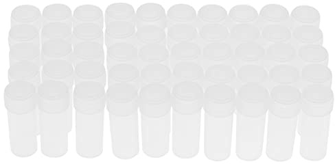 Botellas de plástico de 5 ml, contenedor de almacenamiento de plástico PE, contenedor vacío de almacenamiento 50PSC, kit de botella de almacenamiento transparente pequeña con tapa para aceite reactivo