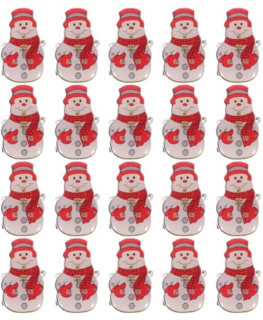 VALICLUD 25 Stk Led-schneemann-brosche Weihnachtsbeutelfüller Weihnachtsabzeichen Pins Urlaubsbrosche Weihnachten Broschen Brosche Mit Blitzlicht Blinkende Leuchtend Weihnachtsbaum Fräulein