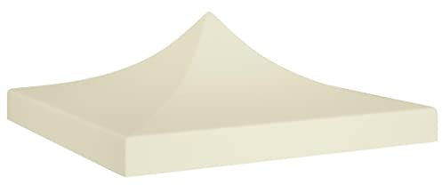 vidaXL Partyzelt Dach UV-beständig Wasserbeständig Ersatzdach Dachplane Zeltdach Ersatz Dach Plane für Gartenzelt Pavillon 2x2m Creme 270g/m²