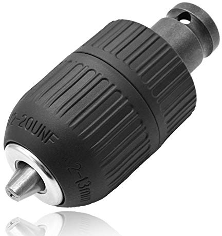Mesee Bohrfutter Adapter, 2–13mm Schnellspannbohrfutter 1/2-20UNF, Schraubendreher Zahnkranzbohrfutter Schlagschrauber Schnellspannbohrfutter mit 1/2 Spannfutteradapter
