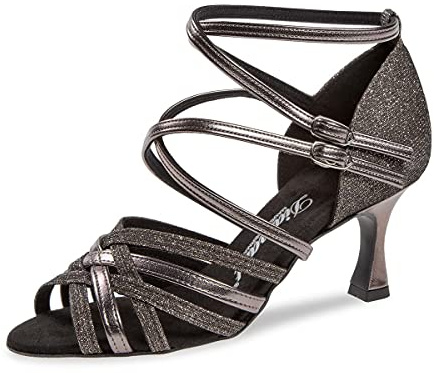 Diamant Señoras Zapatos de Baile 108-087-521-V - Cuir imité/Glitter Bronce - Estándar - 6,5 cm Flare- Talla: UK 9