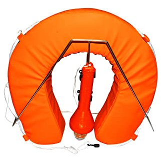 Hufeisen Rettungsring mit Halterung und 30 Meter Wurfleine