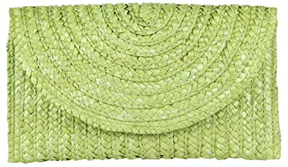 EVEOUT Women's Straw Woven Envelope Clutch Summer Wedding Party Handbag Holiday Purse Bag for Beach Vacation
