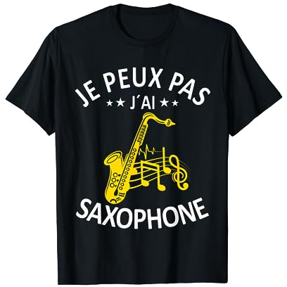 Saxophone Saxophoniste Musicien Saxo Jazz Notes Saxophone T-Shirt