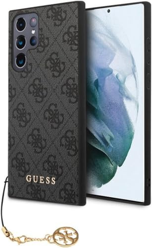 GUESS GUHCS23LGF4GGR Hülle für Samsung S23 Ultra S918 Grau 4G Charms Collection