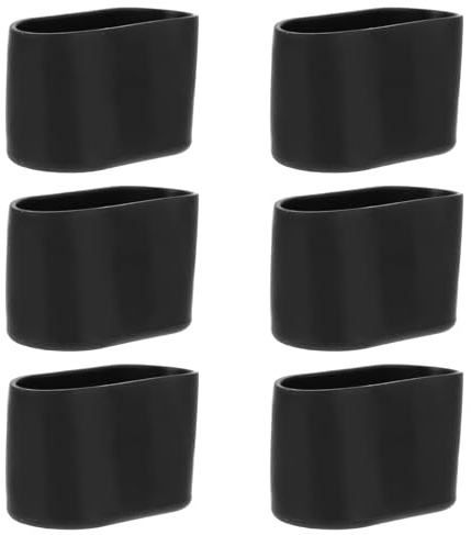 HOMSFOU 24 Stück Stuhlbeinkappen Oval Silikon 1.97X1.18X0.79 Zoll rutschfeste Möbel Füße Schutzkappen Für Stuhl Und Tisch Beine Bodenschutz