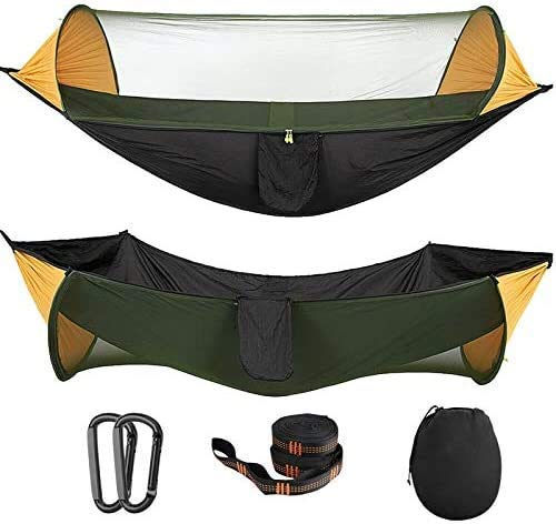 Hamocks Tragbare Zelt-Camping-Hängematte mit Moskitonetz, vielseitig einsetzbar, tragbare Hängematte, Schaukelzelt für Wandern, Camping, einfach zu verstauen