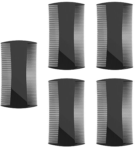 Kootinn 5 Pack Double-Sided Pocket Comb for Hair, Beards & Mustaches | Fine & Coarse Teeth, Everyday Comb For Detangling Knots, Beard Care & Grooming