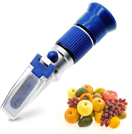 AMTAST Brix Refraktometer Hydrometer 0-90% Bereich mit ATC Refraktometer für flüssige Früchte Konserven Zuckergehalt Test