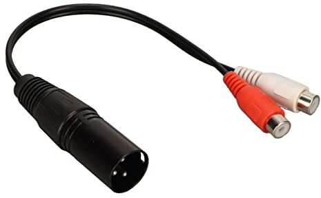 XLR Stecker auf 2 Cinch Buchsen, Y Splitterkabel, 3 poliges Symmetrisches Mikrofonkabel, XLR Buchse auf 2 Cinch Buchsen, Y Breakout Kabel, Adapterkabel für Mixer,