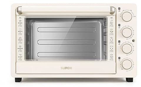 Horno de Convección de 35 l,Con Luz Interna,Control de Temperatura de 80-230℃ y Temporizador de 60 Minutos,Ventana Visible,Adecuada Para Pizza,Pan,Alitas de Pollo y Otras Delicias,1600W