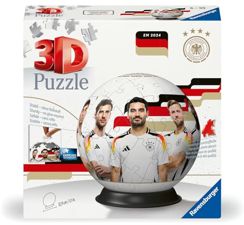 Ravensburger 3D Puzzle 11588 - Puzzle-Ball DFB - Puzzleball für Fans der Deutschen Nationalmannschaft und der EM2024 - für große und kleine Fußball-Fans ab 6 Jahren