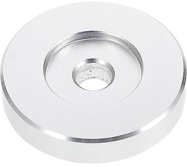 HOMSFOU 45 Rpm Adapter for 7 Inch Vinyl Record, Dome 45 Adapter for Turntable Record Center Adapter Turntable Accessory Record Aluminum Metal Big Hole