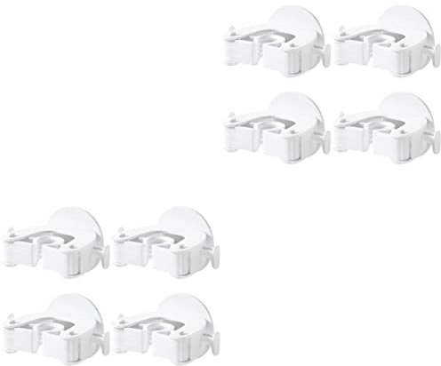MAGICLULU 8 STK Mop-Clip Besenhalter zur Wandmontage hängender Besenhalter Haken Mops Besen Organizer Mop-Aufhänger An der Wand montiert Mopphalter Besenstiel anschließen Plastik Weiß