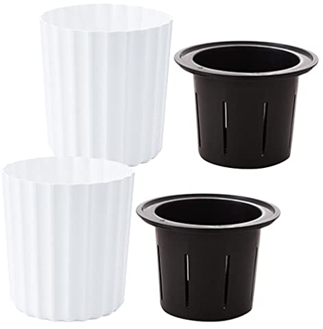 POPETPOP 2stücke Selbstbewässernder Blumentopf Automatisches Bewässerungssystem Für Innenpflanzen Dekorativer Pflanzer Aus Hochwertigem Kunststoff Für Wohnung Und Büro Pflegeleicht