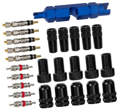 Anneome Ventileinsatzkappen-Set Werkzeuge Zum Entfernen des Fahrradreifenkerns 1 Satz Fahrradventiladapter Für Einfache Installation Und Entfernung
