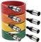 NUOSIYA 5M Cavo XLR Bilanciato Cavo XLR 4 colori,Professionale cavo microfono xlr Cavo XLR maschio a femmina a 3 pin, per registratore da studio, microfono, sistema di altoparlanti