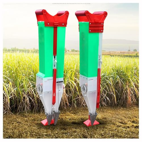 Double Bucket Manual Seeder, 1PC Adjustable Handheld Seeding Machine Peanut Corn Bean Planter Household Garden Patio Flower Plant Vegetable Fertilizer Spreader Silver(Double Barrel Planter)
