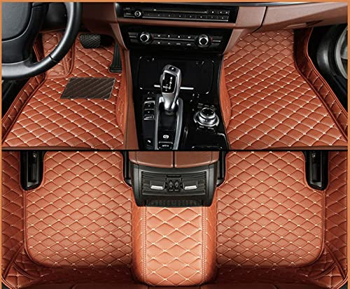 DZSFDGDDFGD Autoteppich Fußmatten Auto-Fußmatten Nach Maß Für A5 Limousine (Vier Türen) 2017 2018 2019 2020 2021 Auto-Fußpolster(Braun)