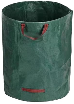Garden Garbage Bags 60L-500L Large Capacity Heavy Duty Garden Waste Bag Leaf Debris Collection Container Multifunctional Reusable Waterproof PP Bags(500L)