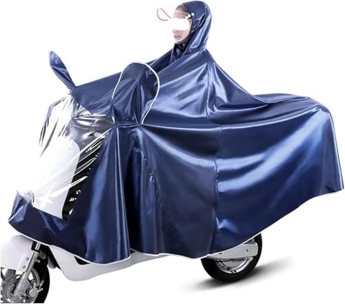MDHCOP Waterproof Cycling Raincoat,Oxford Hooded Rain Poncho for Bike,Ebike,Motorcycle, Mobility Scooter,(4X-Large)