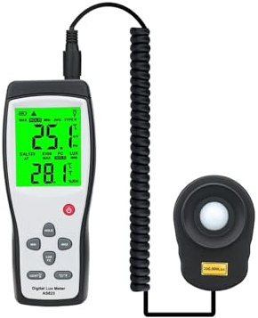 Luxmetro digitale 200.000 Lux Fotometro Illuminometro Spettrofotometro Misuratore di luce for misurazioni accurate 'illuminazione Casa e ufficio