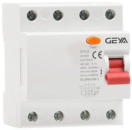 Interrupteur Disjoncteur Miniature Disjoncteur Différentiel Électromagnétique Triphasé + N GYL8, Interrupteur De Sécurité 4P 25 A 40 63(4P 63A,100mA)