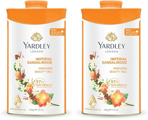 Yardley London Perfumed Talc Sandalwood 100g (Pack of 2)