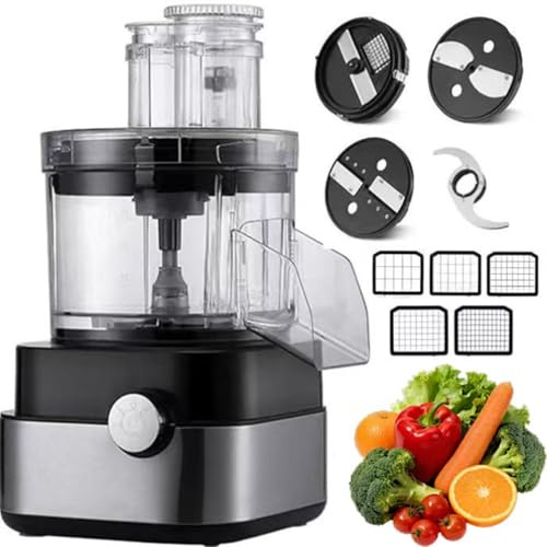 Elektrisk Osthyvel Grönsaksskärare Multifunktionell Köttkvarn Mixer 5L Stor Elektrisk Grönsakskutter Hackare 2 Hastigheter