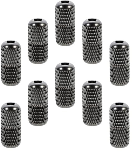 JEWEDECO Hebillas de Cierre Rápido para Cordones de Zapatos sin Atar, Metal Textura de Malla en Color Negro Cañón, Paquete de 24 Unidades, Conector para Zapatillas, Botas y
