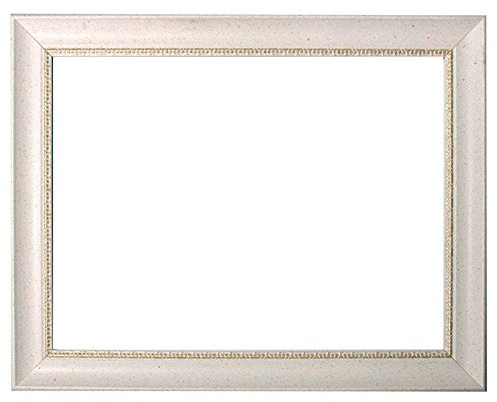 Barockrahmen weiß fein verziert 246 BIA, Leerrahmen 50x70 cm