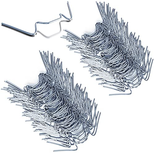 Deuba 100x Clips de vitrage pour Serre en métal Inoxydable 1,5mm d'épaisseur Type W