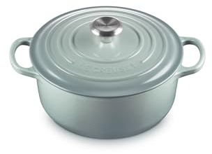 Le Creuset Cocotte Signature en Fonte Émaillée avec Couvercle, Ø 20 cm, Ronde, 2.4 L, 3.092 kg, Sea Salt, 21177207174430