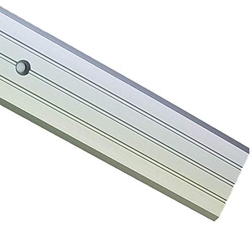 TMW Profiles Aluminium Door Strip 40mm – Silver – Fluted Screw Fix, 1m (Silver)