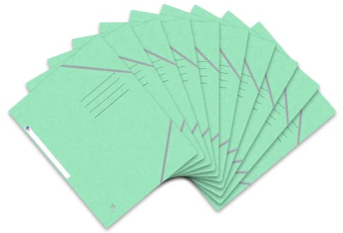 Oxford Top File + Eckspannermappe A4, extrastark aus Karton, pastell-grün, 10er Pack, 400116356