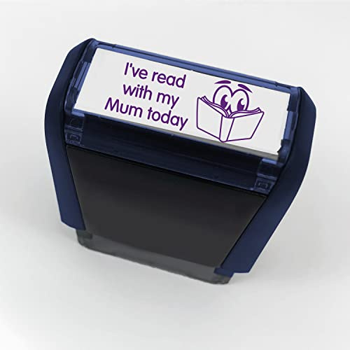 I've read with my Mum today Pre Inked School Teachers Reading Comprehension Marking Stamper Stamp 38x15mm Primary Teaching Services (Purple)