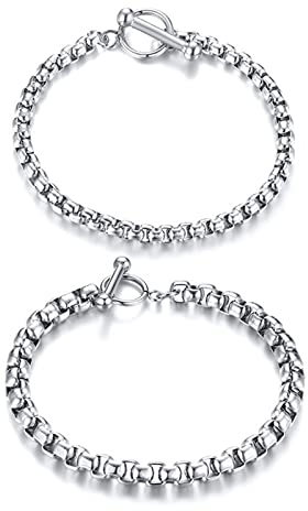 Skcess Leder Armband Silber，Armreifen Titan-Und-Edelstahl Männer Schmuck 18X0.4Cm