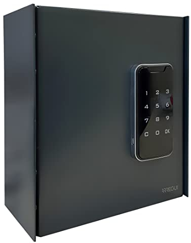 ARREGUI Keypro PLPRO14 Schlüsselschrank mit Elektronikschloss und 14 Haken für Schlüssel | Schlüsseltresor mit Zahlencode | Einfache Montage | Schlüsselkasten mit Zahlenschloss | 22x20x10 cm|anthrazit