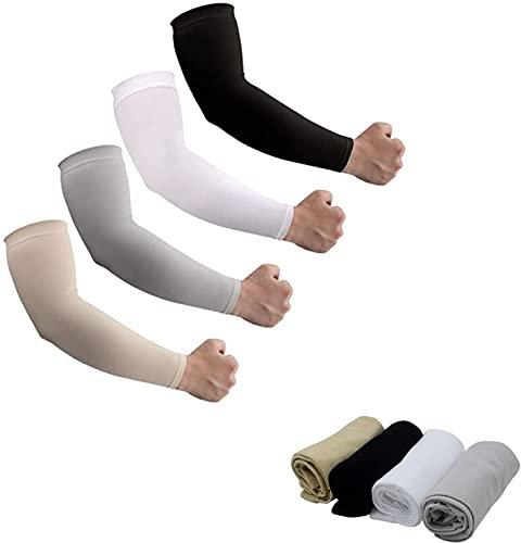 Peixiong 4 UV-Sonnenschutz-Kompressionsarm für Männer und Frauen, Tattoo-Vertuschung, kühlende Sporthülle für Fußball, Golf, Volleyball, Frishing, Laufen, Basketball spielen, Radfahren und Wandern