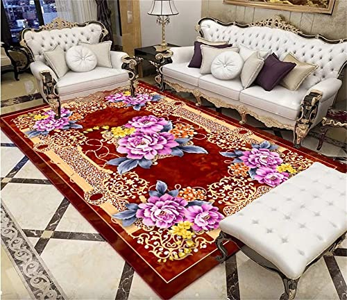 RUGMRZ Area Rug Vorzimmer Möbel Antirutsch Teppich Rote Blumen gelbe Heim Dekoration kann angepasst Werden Fleckerlteppich 200X300cm