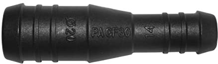 1, 2, 3, 5 oder 10 Schlauchverbinder 20 mm auf 14 mm gerade reduziert PA GF30 schwarz (1)