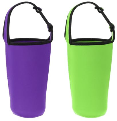 PATIKIL Set de 2 Portavasos para Vasos de 30 oz, Funda de Neopreno Aislante para Tazas de Café y Botellas de Agua, Protector de Manga para Deportes al Aire Libre, Morado, Verde