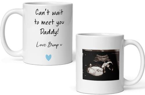 Confidently Quirky - Personalised Daddy Baby Scan White Mug, Daddy To Be Gift, Gift From Bump to Dad, Dad To Be Birthday, Baby Scan Gift