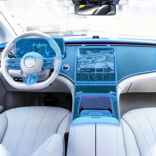 JCAKES Interno dell'auto Console centrale Trasparente PPF-TPU Pellicola protettiva Antigraffio Riparazione pellicola di refit, per Mercedes Benz EQE 2022-2023