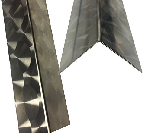 Edelstahl Treppenleiste 2000mm 60x30 mmPfauenauge d50 V2A 0,8mm stark Blechwinkel Eckschutz Leiste L-Schiene 200cm Edelstahl L-Blech Schenkel Edelstahl Kantenschutz 6x3 cm