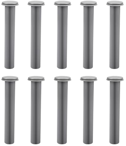 ArrogantF Juego de 10 fundas grises y tapas para valla de piscina, postes de valla de seguridad, valla de piscina salvavidas 178-G5, bricolaje, diámetro de base de 5/8 pulgadas y 4 pulgadas de altura,